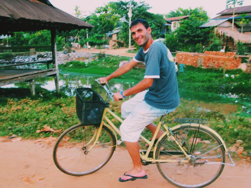 Cycling around Myanmar.
