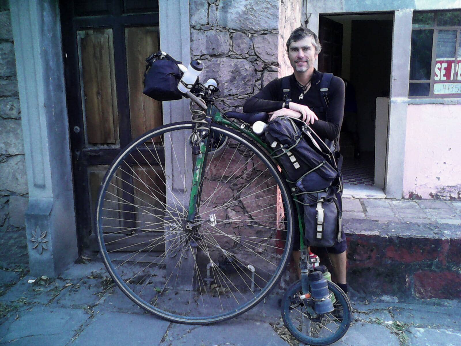 John from penny-farthing