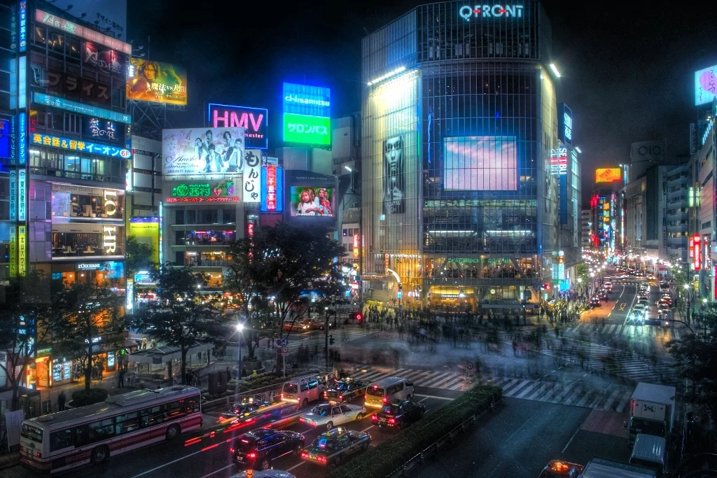 Japan at night.